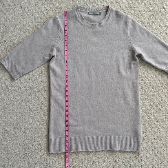 Vince 100% Cashmere Crew Neck Tunic Sweater Dove Gray Small Fall Cozy Comfy - Picture 12 of 13